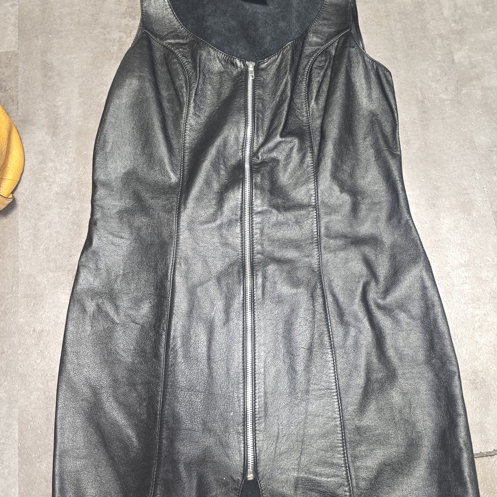 Allure Black Leather Dress